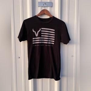 Vexil tshirt, black with flag print design. Lightly worn almost new condition.